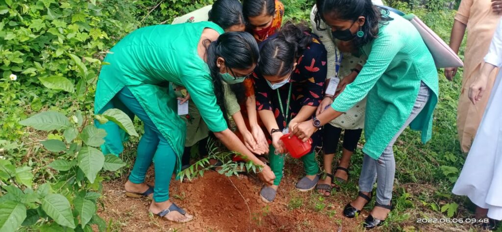 Vrikshaaropan (वृक्षारोपण) at Providence Womens College, Kerala India